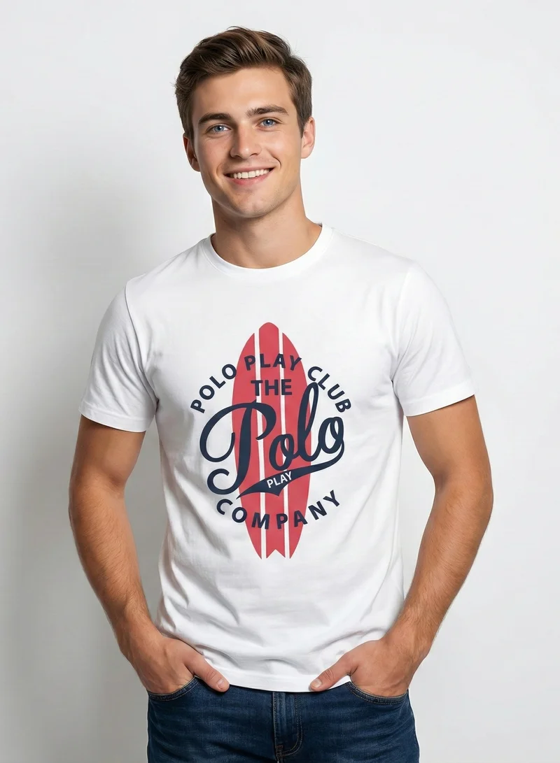 Polo Play Boys Graphic T-shirt -WHITE